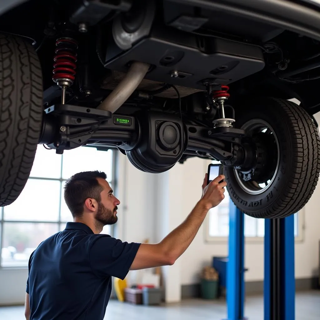 Inspecting Vehicle Undercarriage with Autel MV108