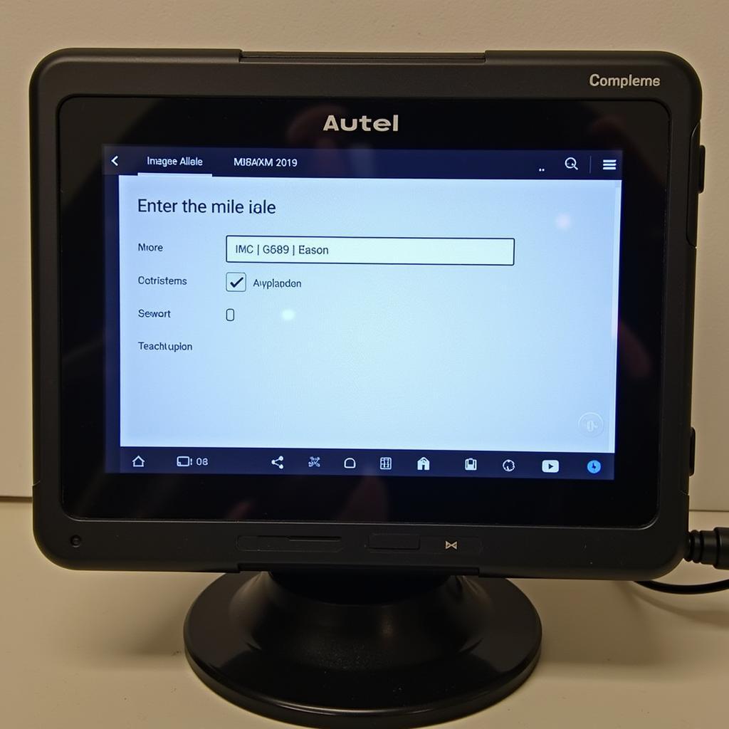 Autel MX808 Mileage Input Screen