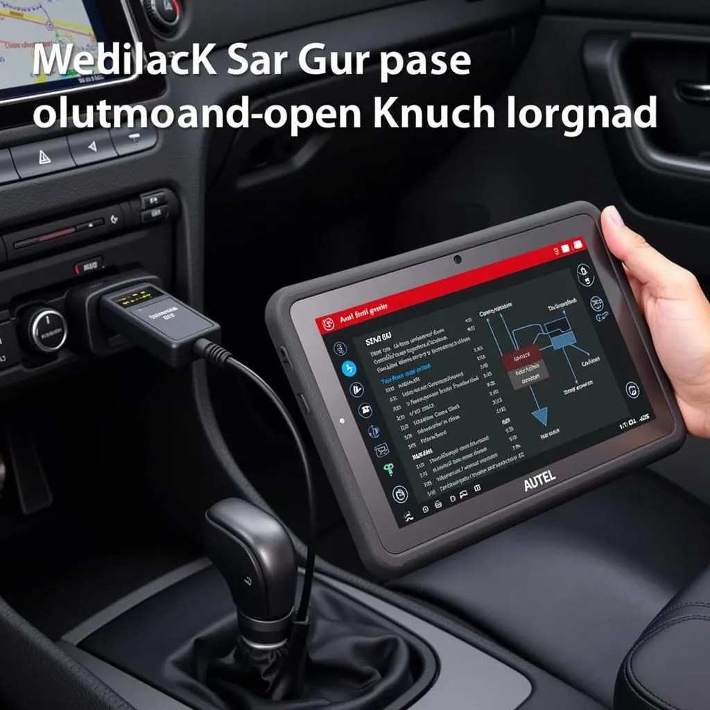 Autel MX808 Service Tablet performing car diagnostics