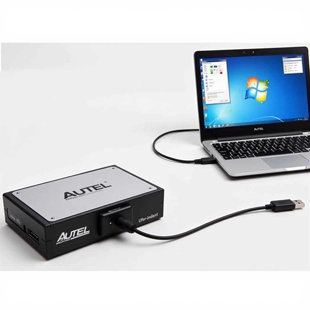 Autel Pro MD801 Connected to a Laptop for Software Update