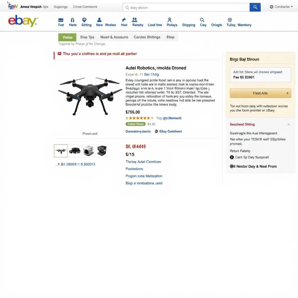 Autel Robotics Drone eBay Listing