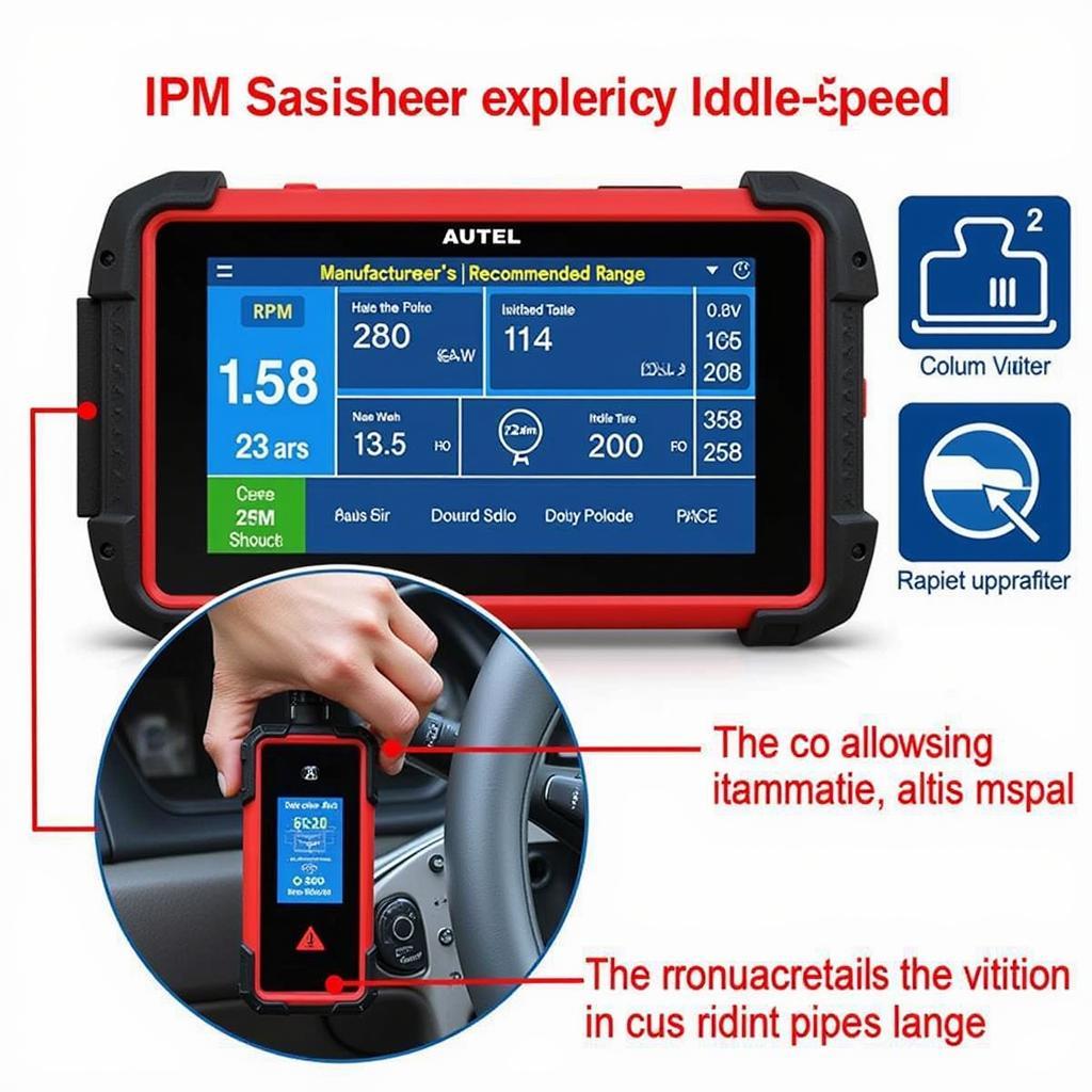 Autel Scanner Displaying Idle Speed Data