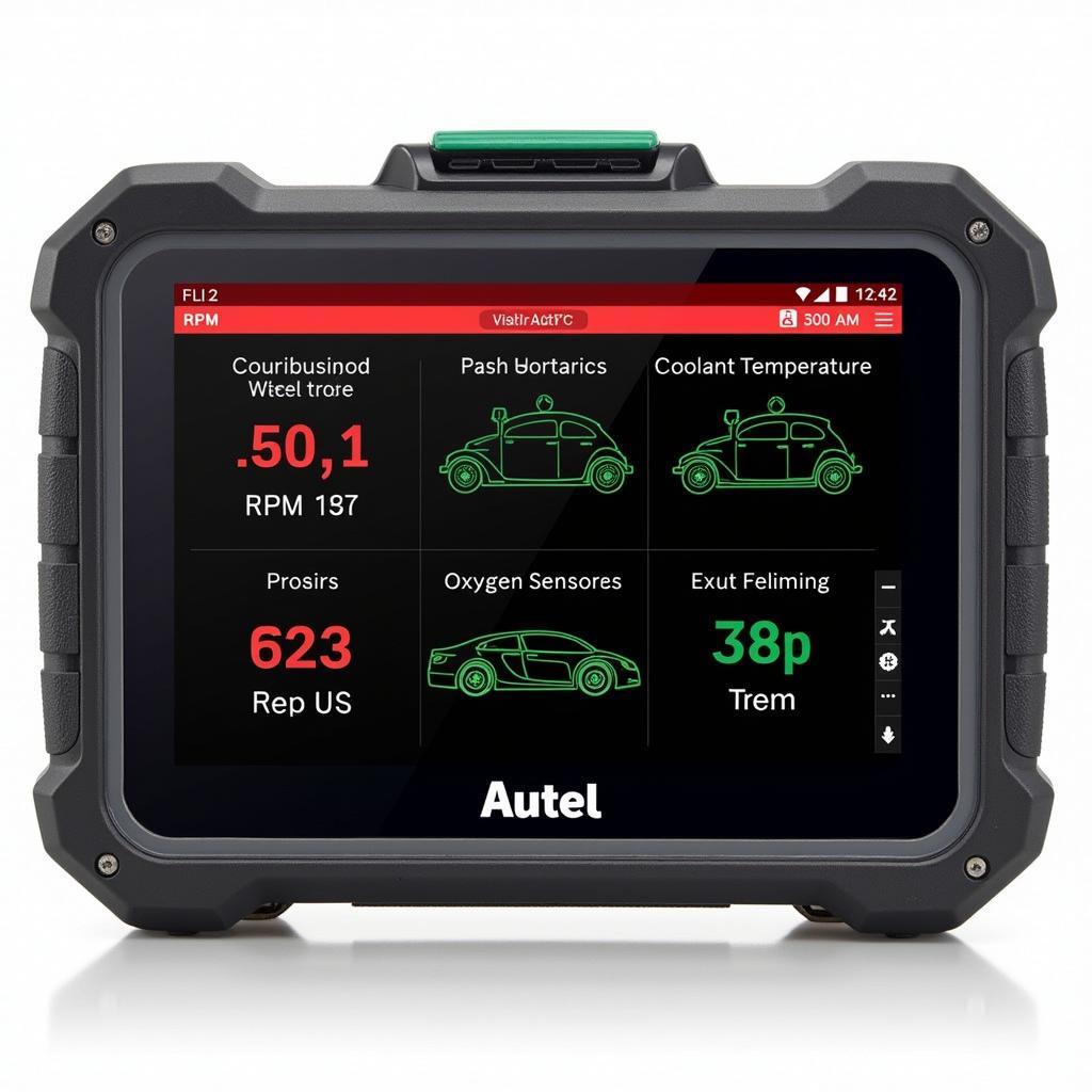 Autel Scanner Displaying Diagnostic Data