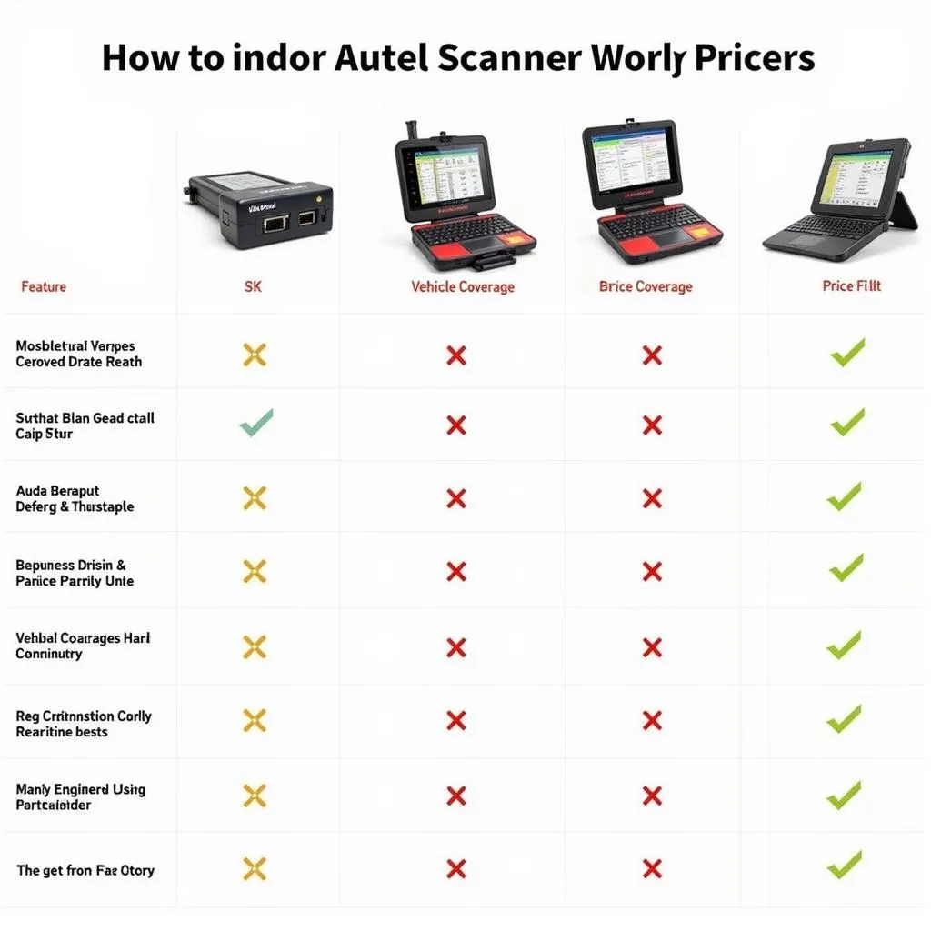 Autel Scanner Model Comparison