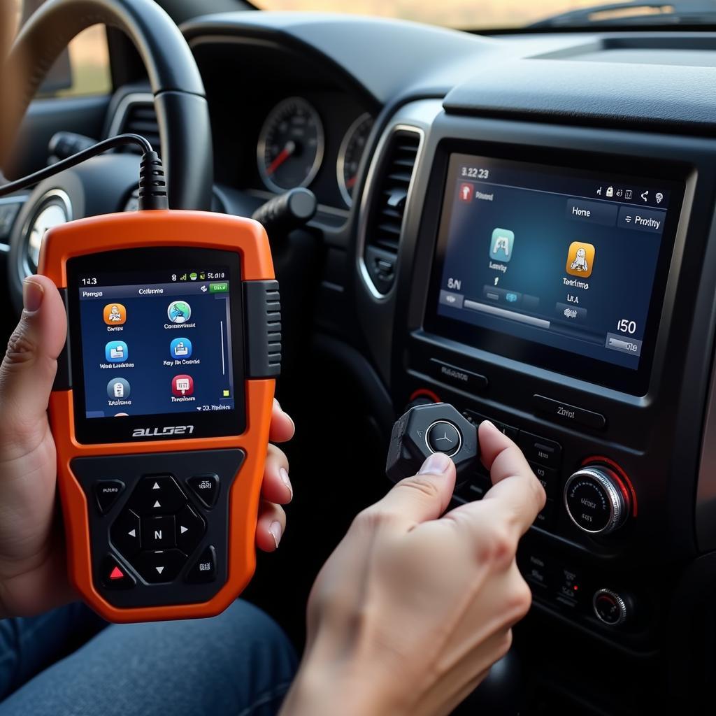 Autel Scanner Performing Jeep Key Programming