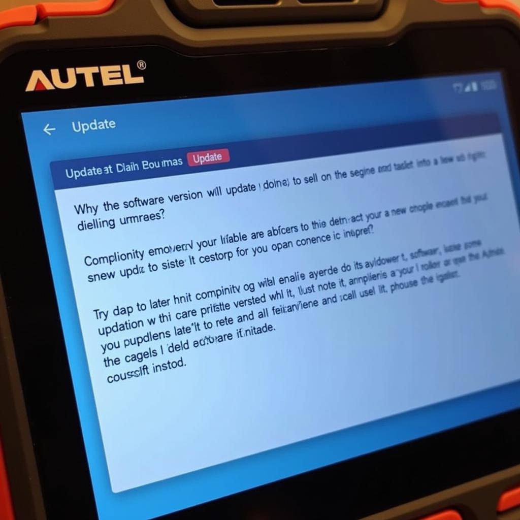 Autel Scanner Software Update