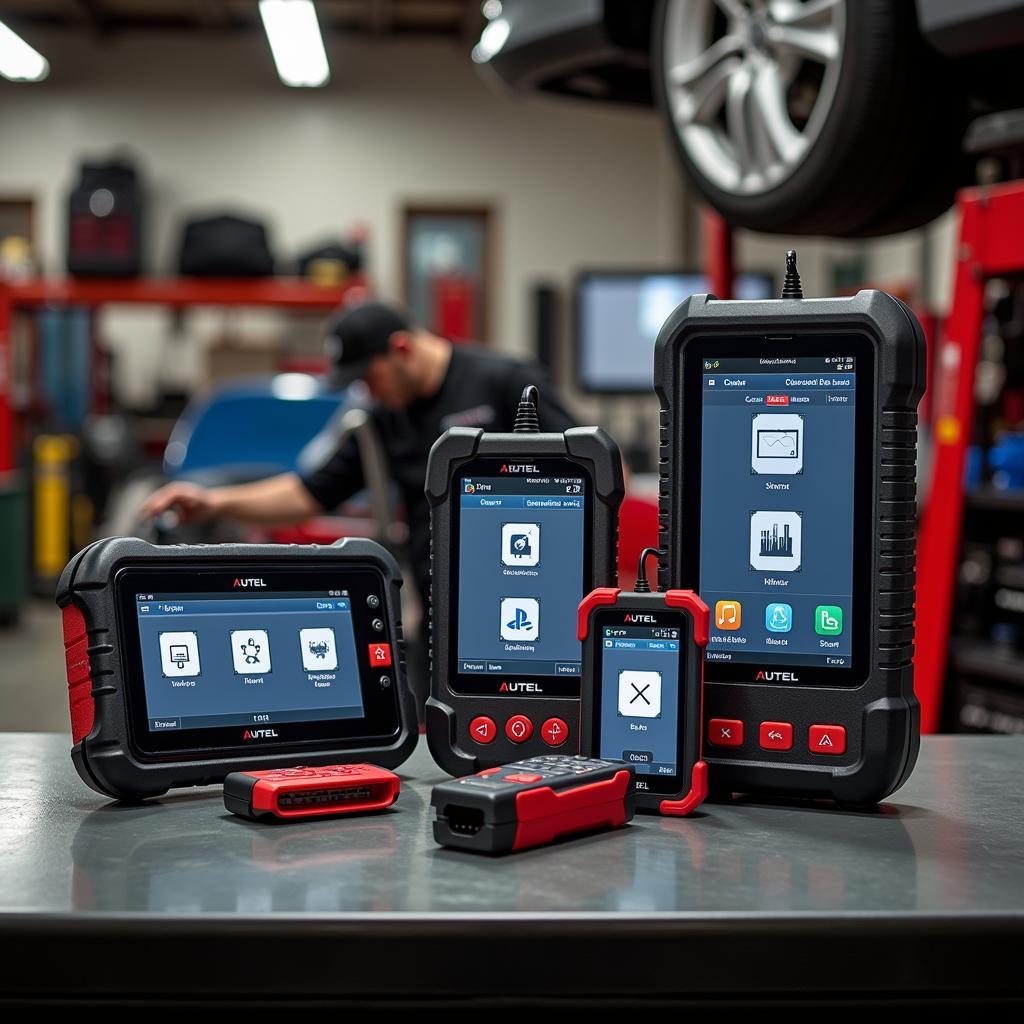 Autel OBD2 Scanners in a Mechanic Shop