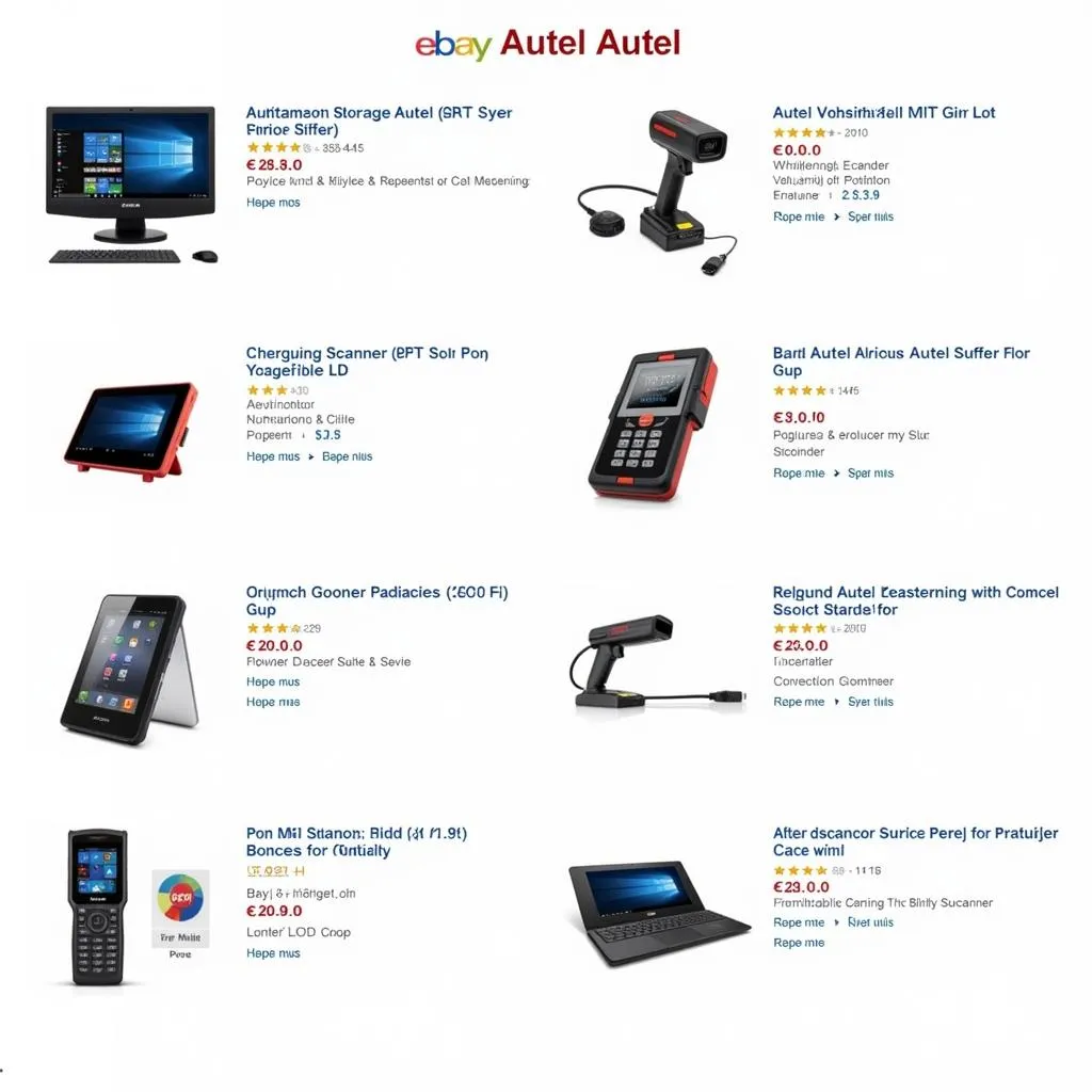 Autel Scanners on eBay Display