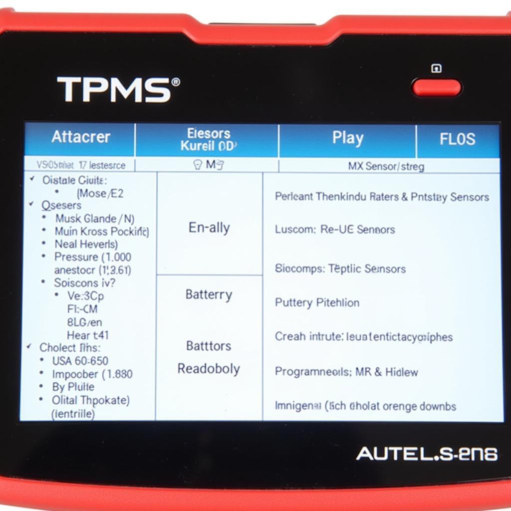 Autel TS408 TPMS Tool Features Displayed