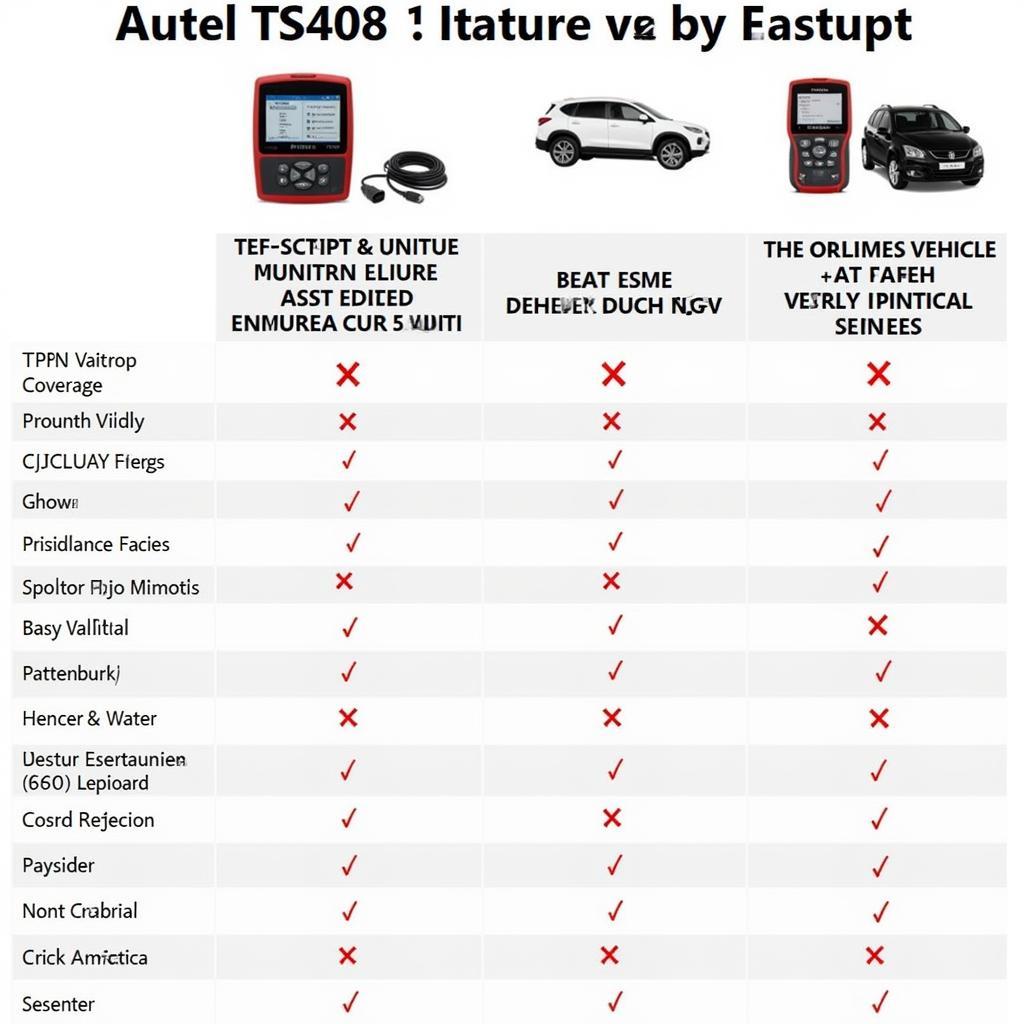 Comparing Autel TS408 with Competitors