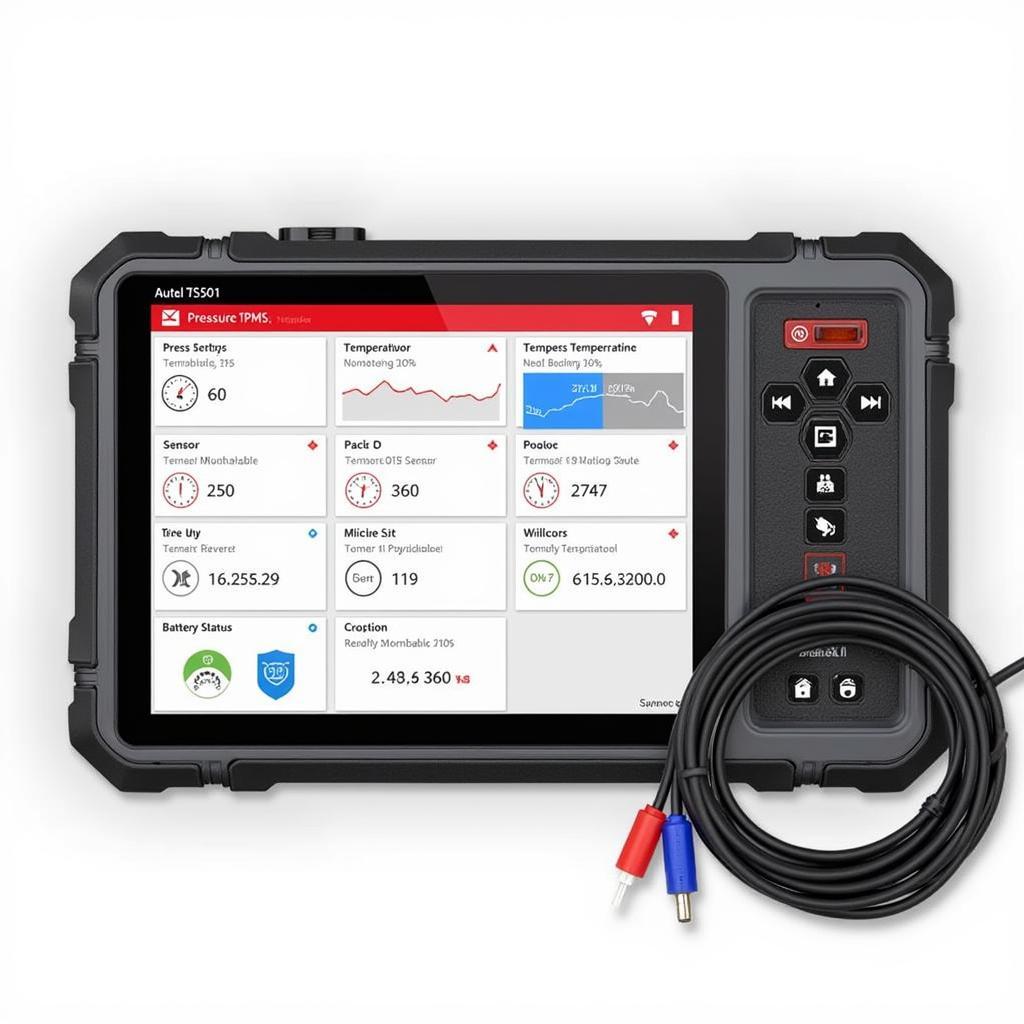 Autel TS501 displaying TPMS data