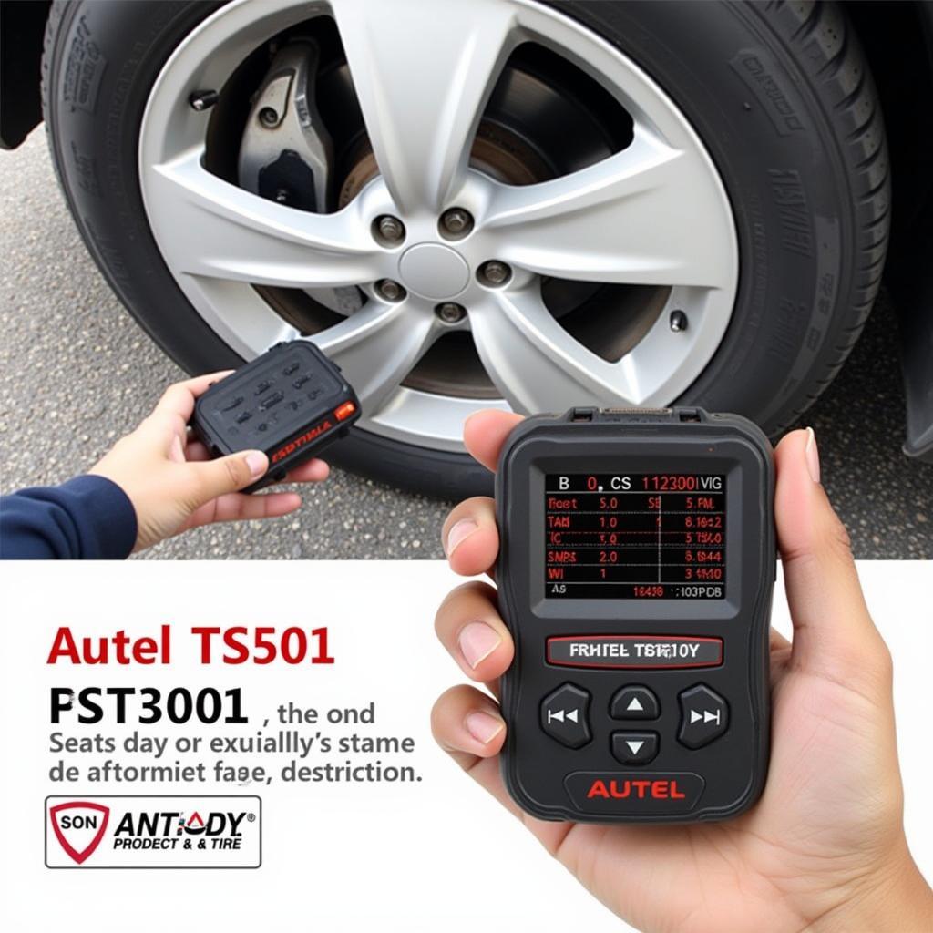 Autel TS501 TPMS Tool in Action