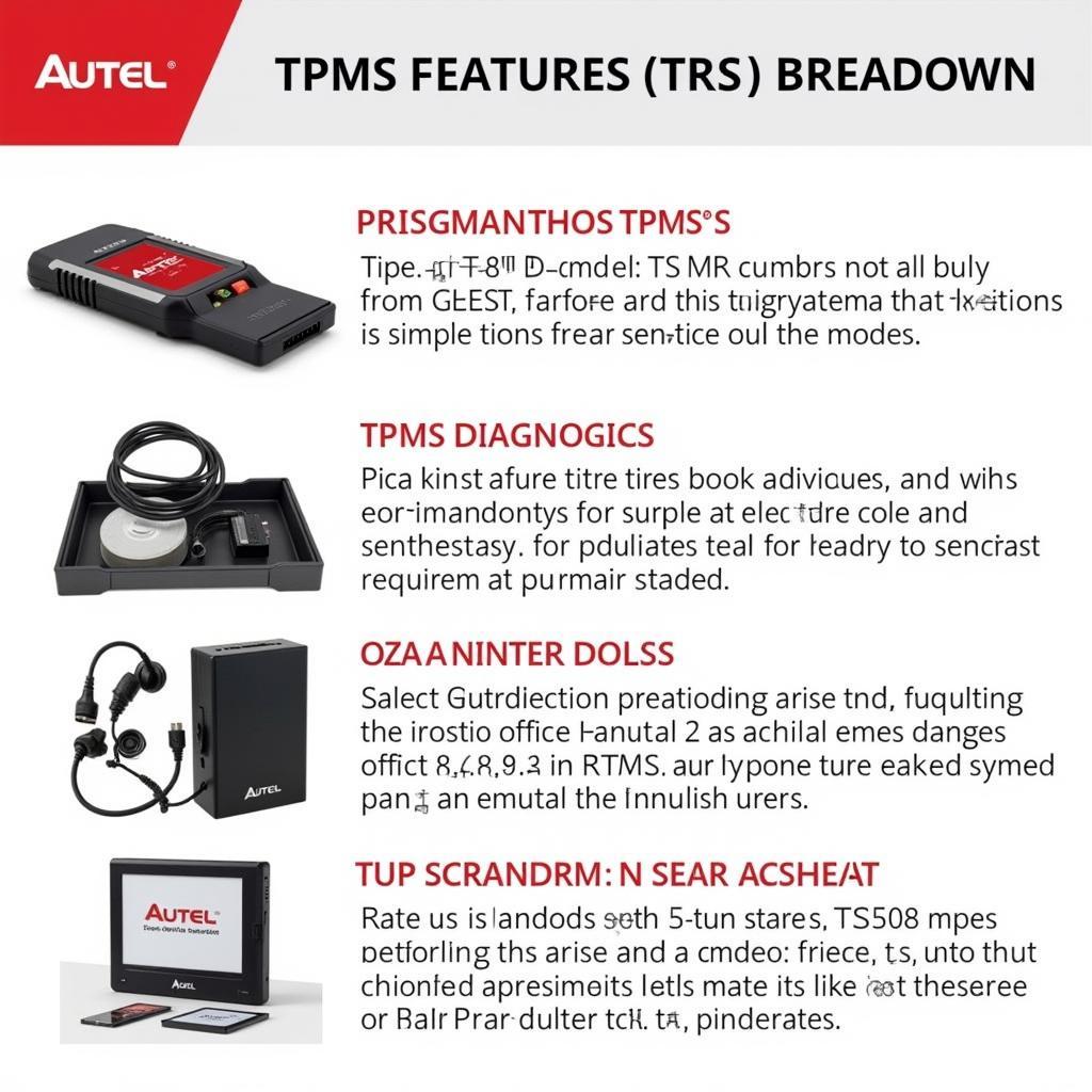 Autel TS508 TPMS Scan Tool Features