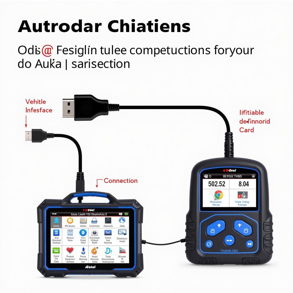 Autel TS508KIT 1 diagnostic scanner with OBD2 cable