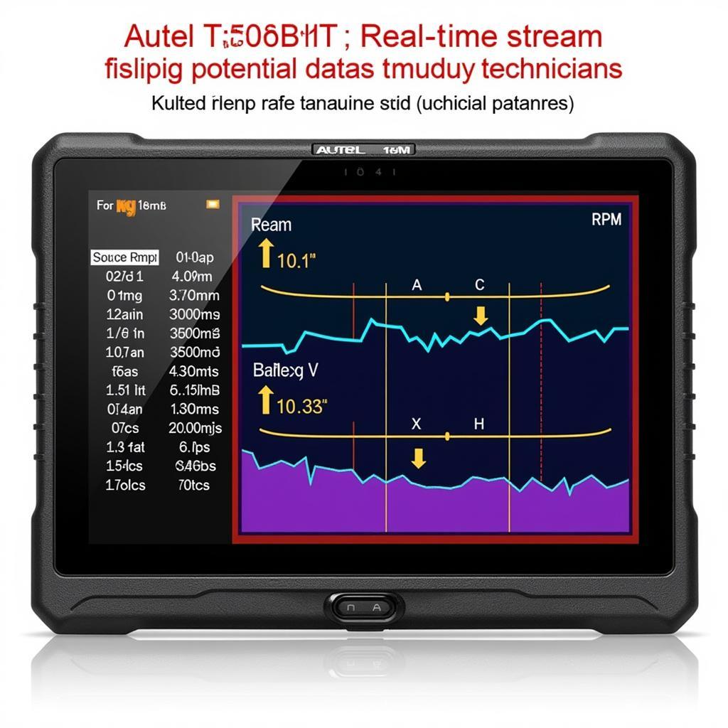 Autel TS508KIT 1 displaying live data streaming on its screen