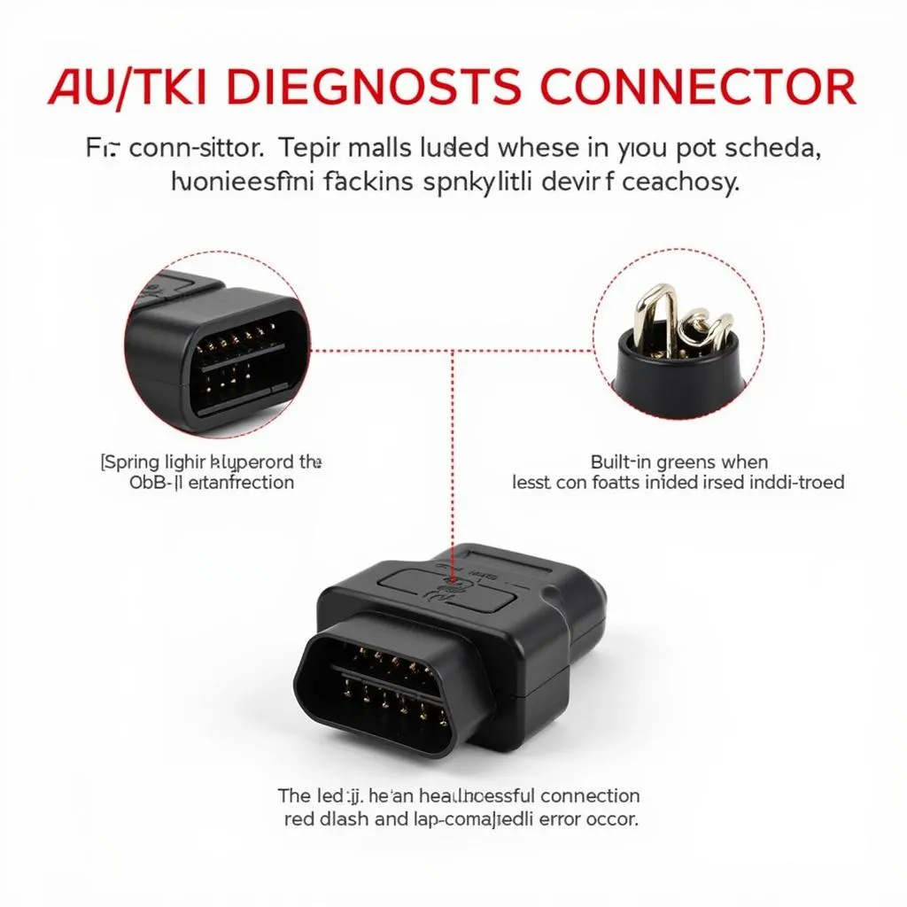 Autel TS601 OBD-II connector