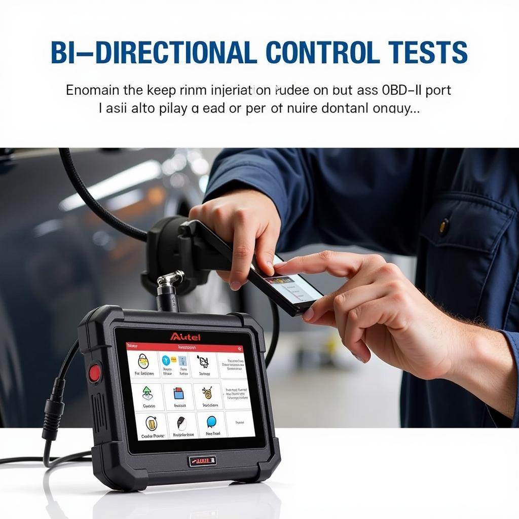 Technician Using Autel TS608 Bi-Directional Control