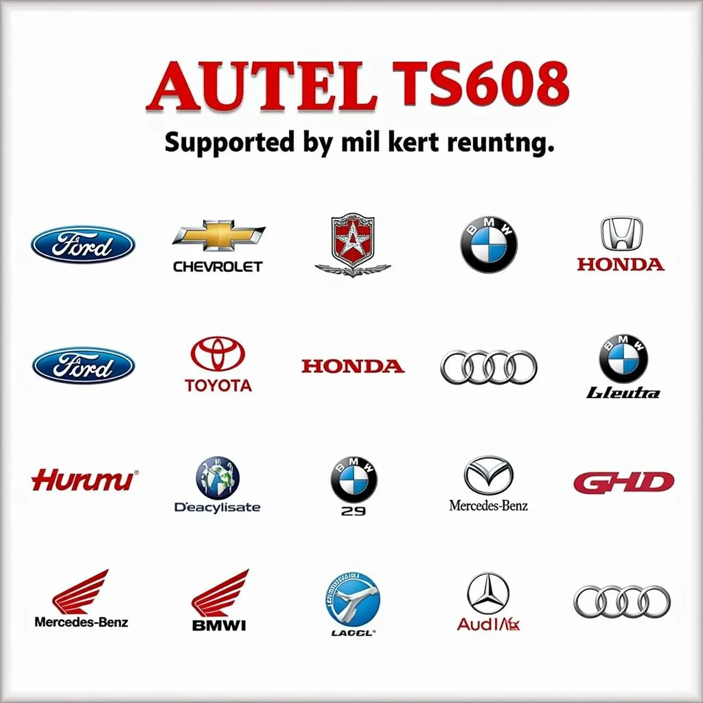 Autel TS608 Supported Car Makes