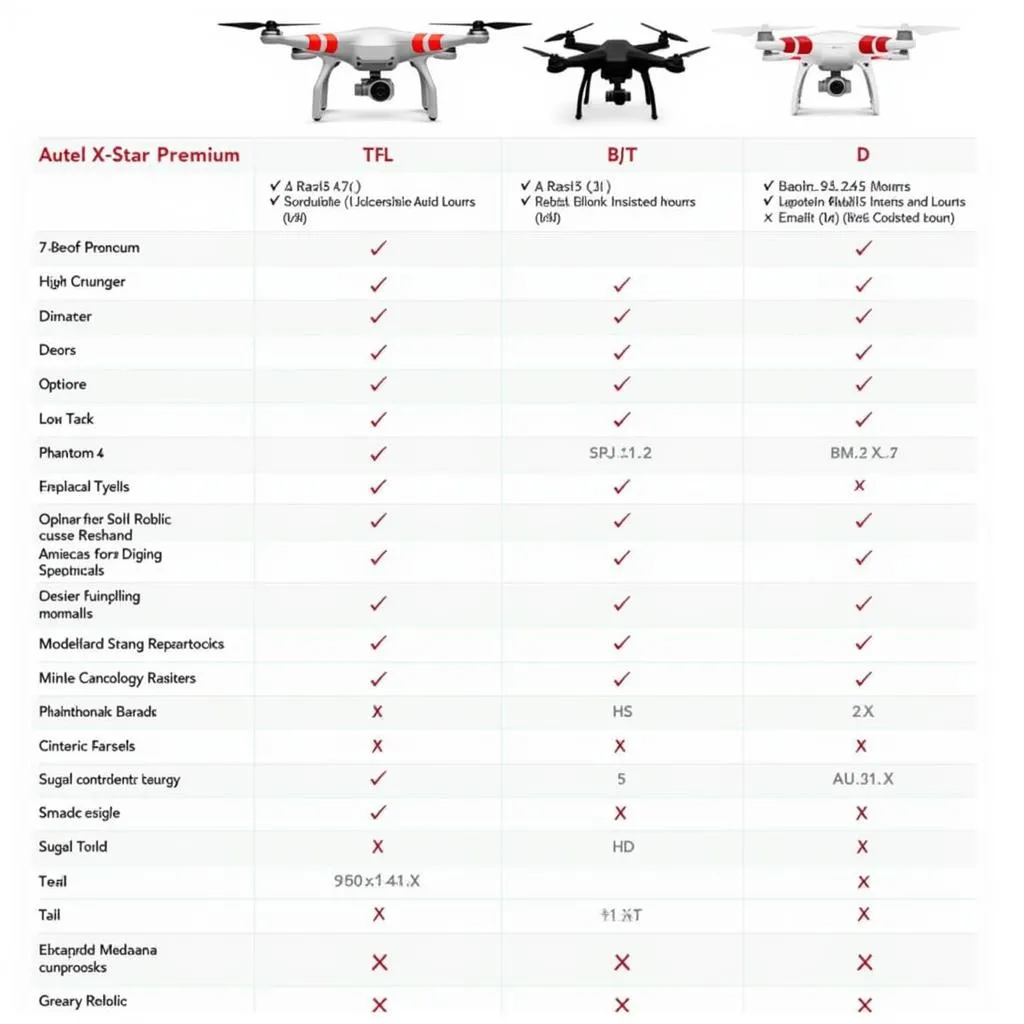 Autel vs. DJI Comparison Chart