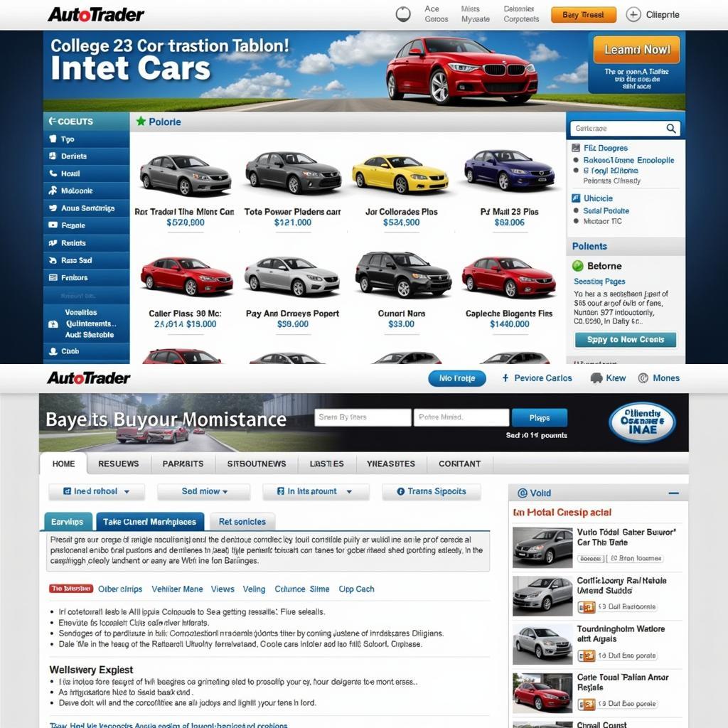 AutoTrader and CarGurus online marketplaces