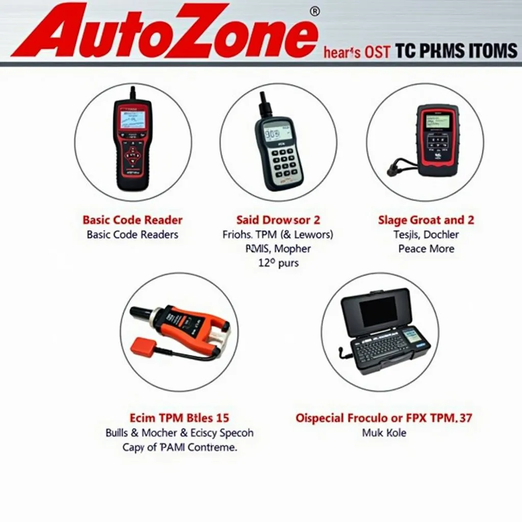 Different types of AutoZone TPMS scan tools