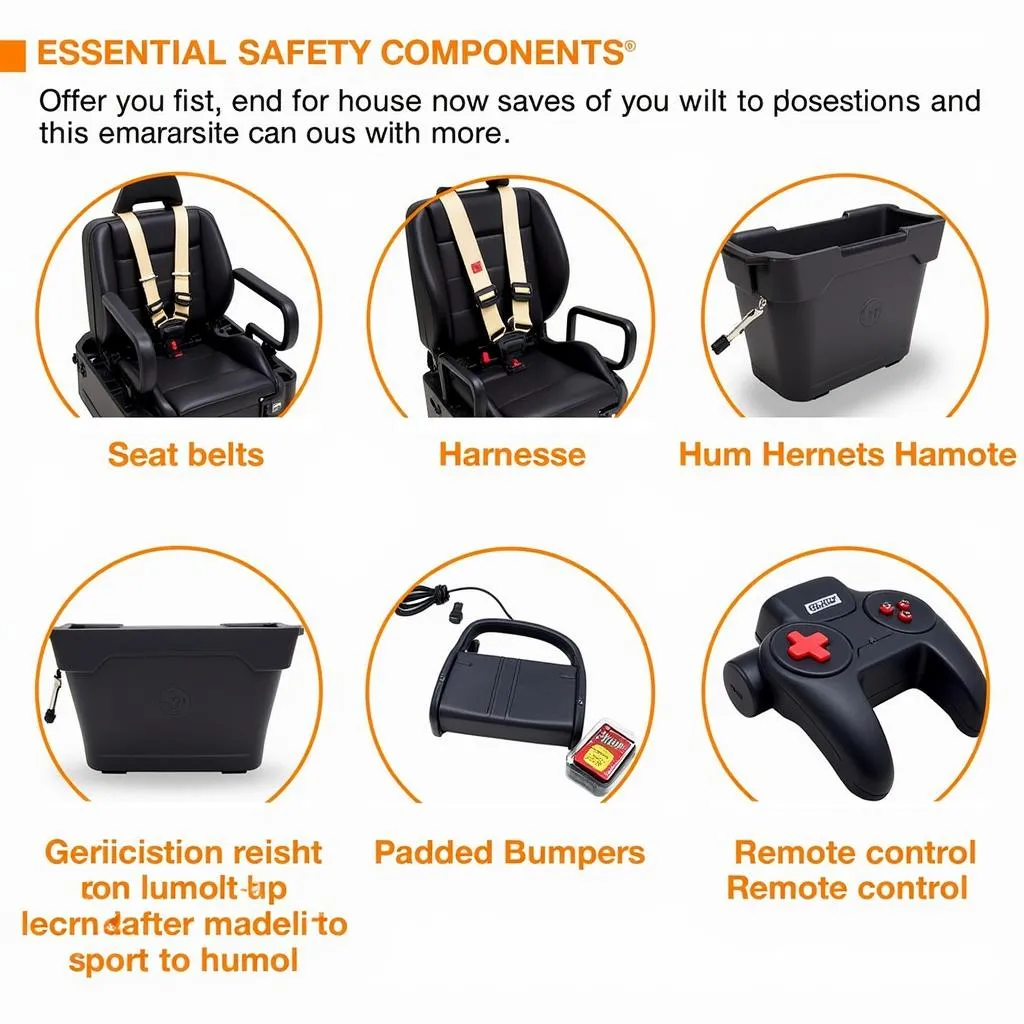 Close-up of baby bumper car safety features