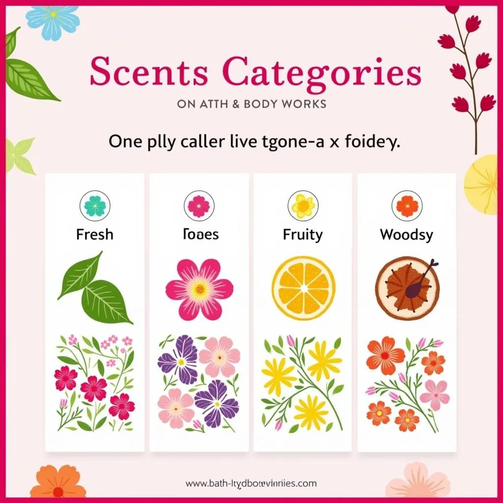 Bath and Body Works Scent Categories