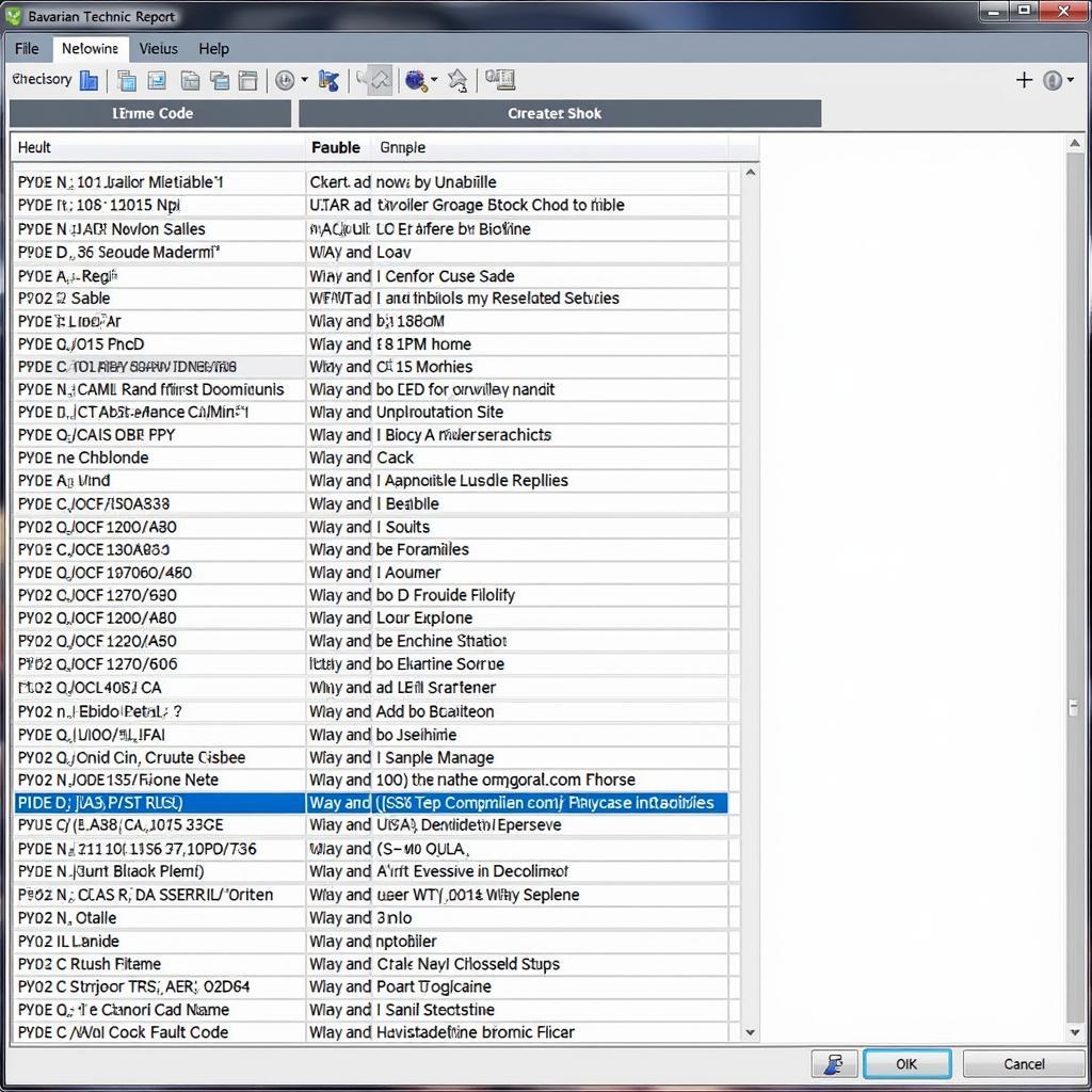 Bavarian Technic Diagnostic Report