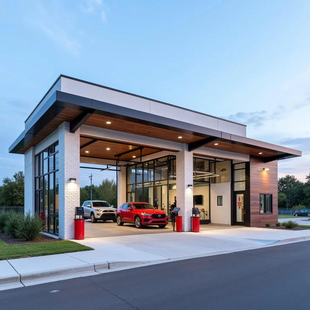 Modern car wash facility in San Antonio