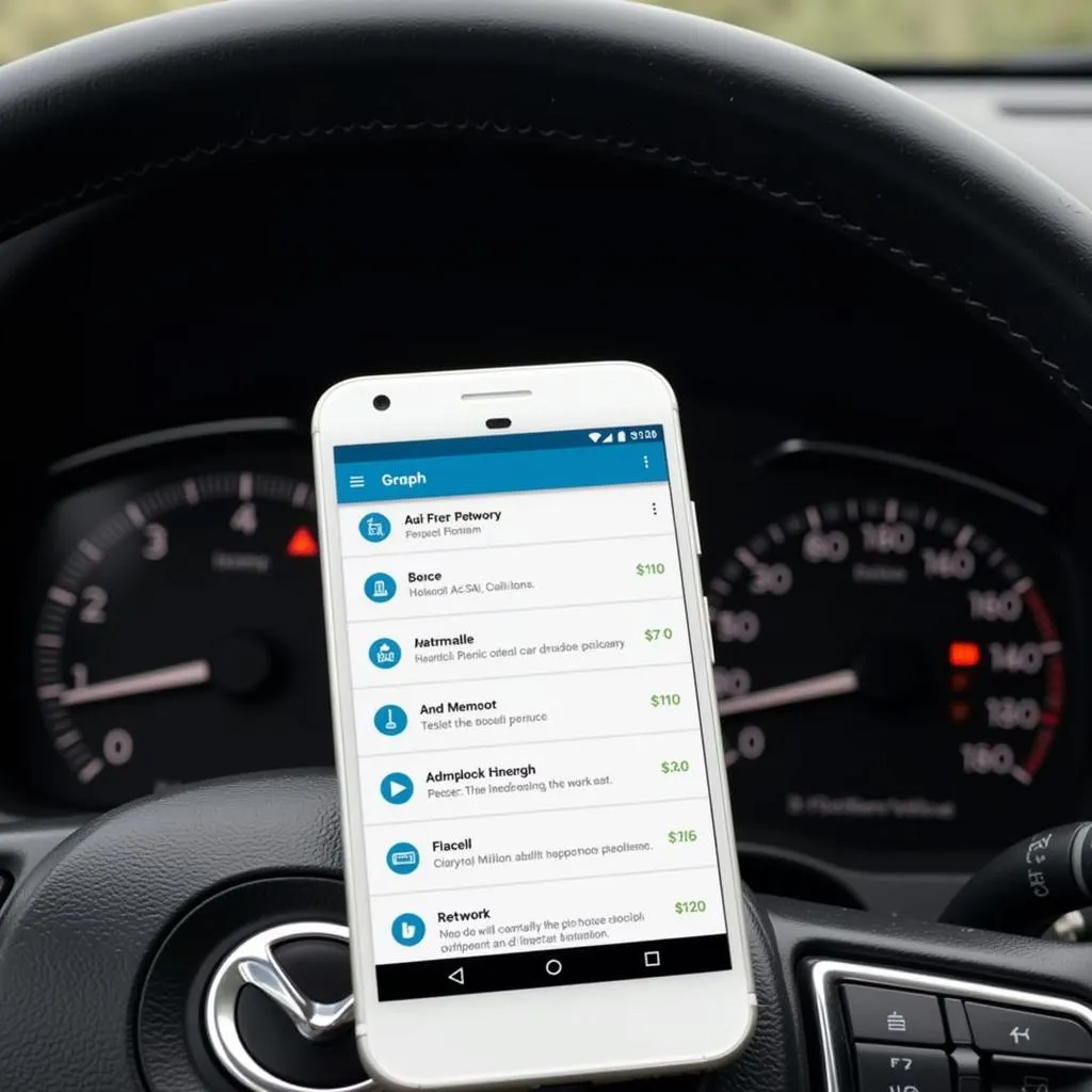 Best OBDII Apps for Android displaying car diagnostics on phone screen