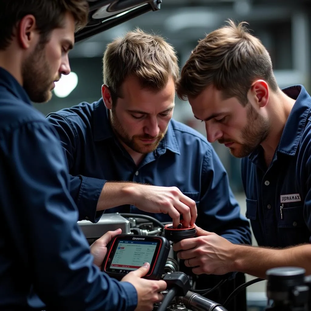 Mechanics Utilizing a High-End Scan Tool on an LBZ Duramax Engine