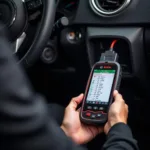 Bosch 3970 Diagnostic Tool in Use