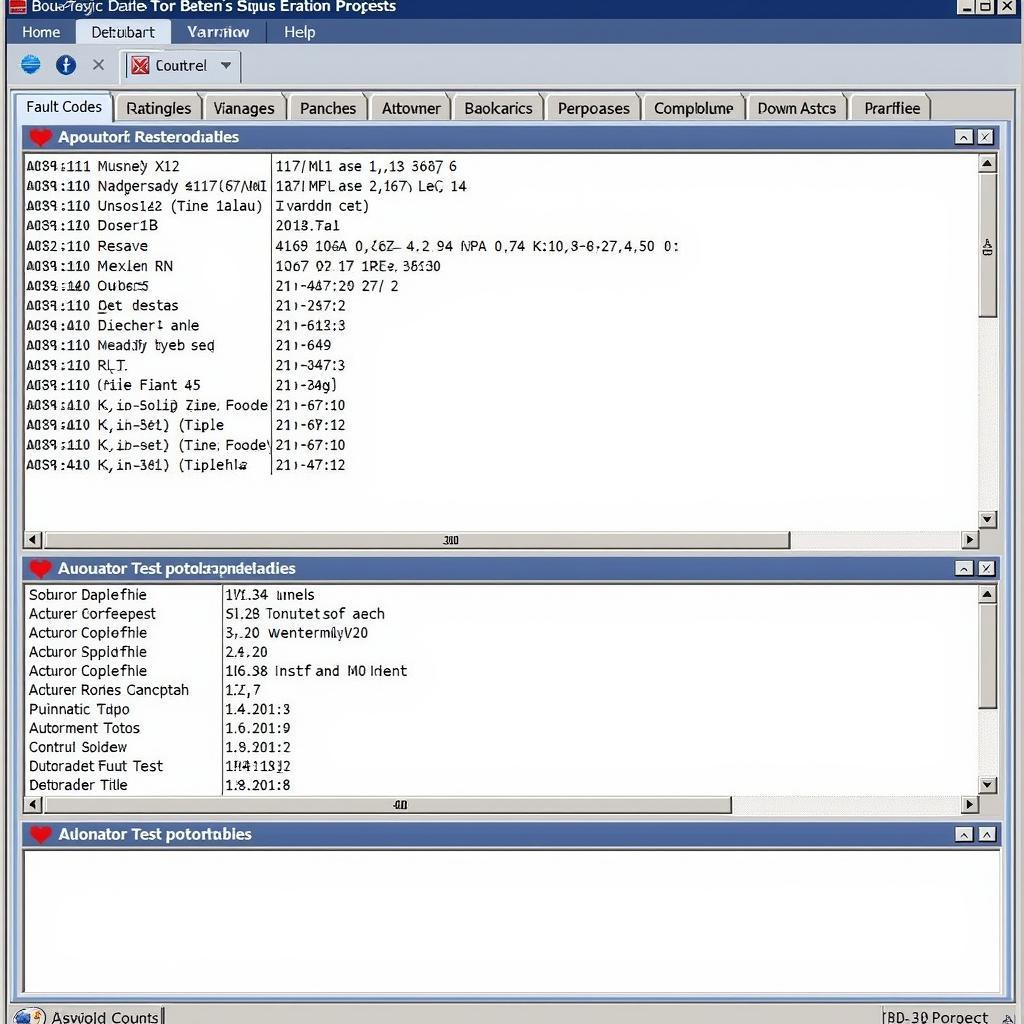 Bosch HDS 250 Software Interface