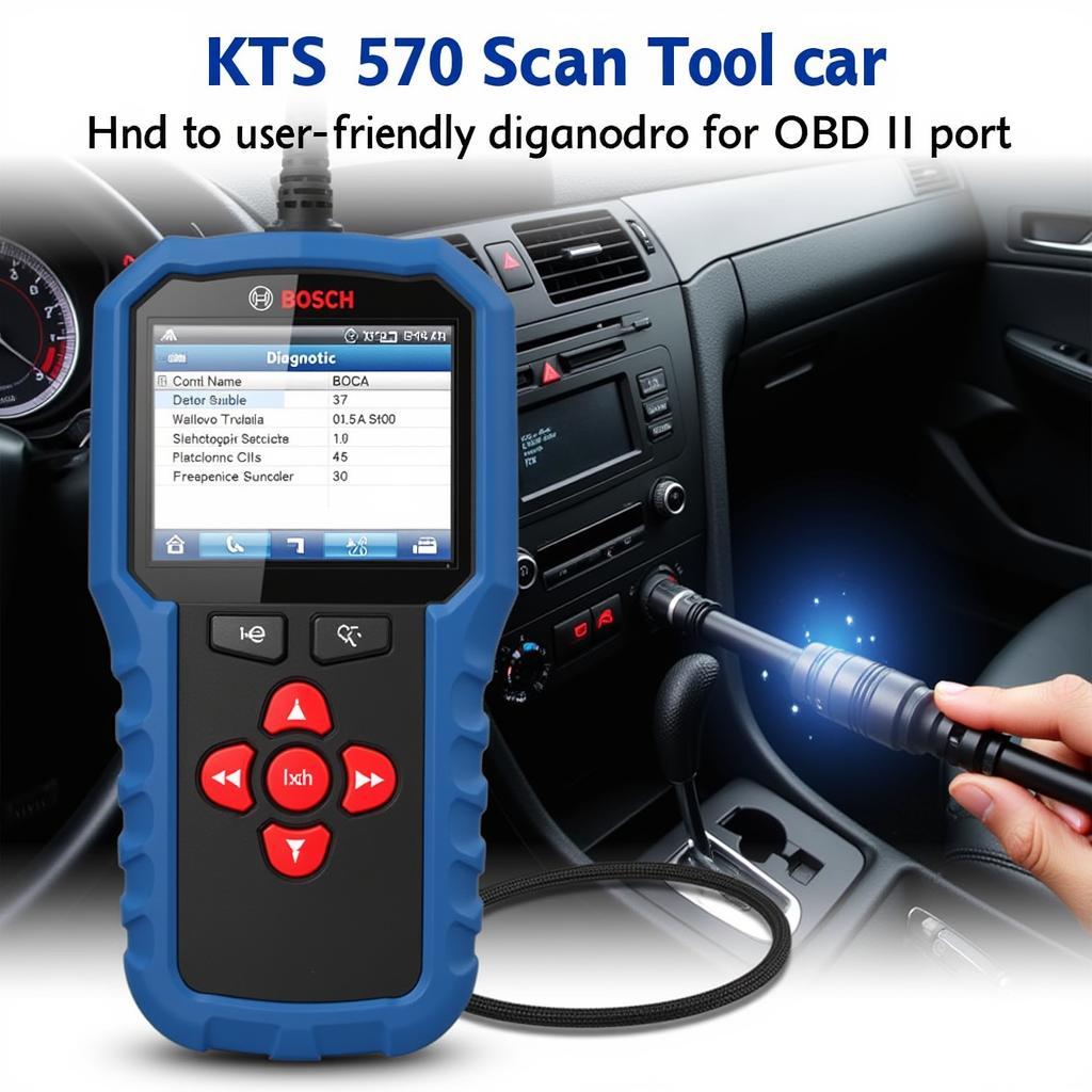 Bosch KTS 570 Scan Tool performing diagnostics