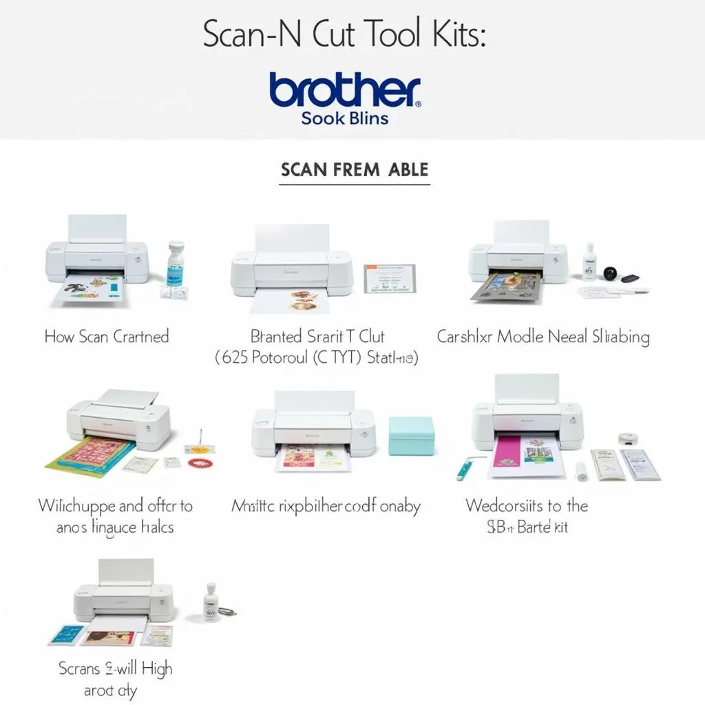 Various Brother Scan N Cut Tool Kits