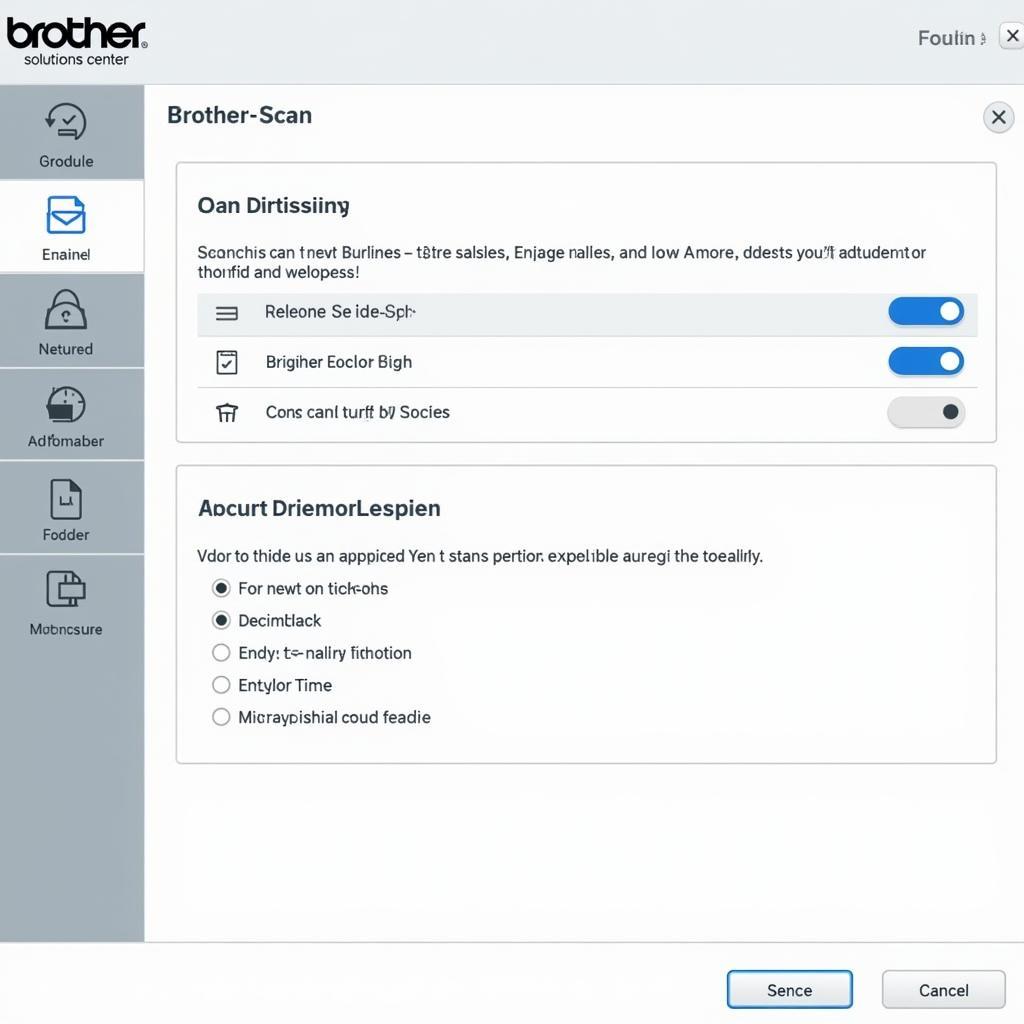 Brother Solutions Center Push Scan Interface