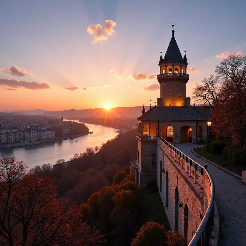 Budapest's Fisherman's Bastion at sunset