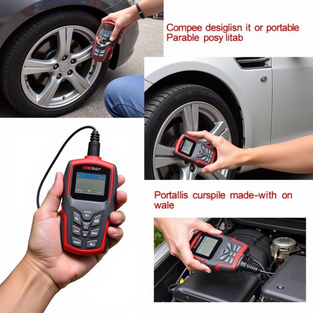 Holding the c6sulit Scan Tool: Compact and Portable Design