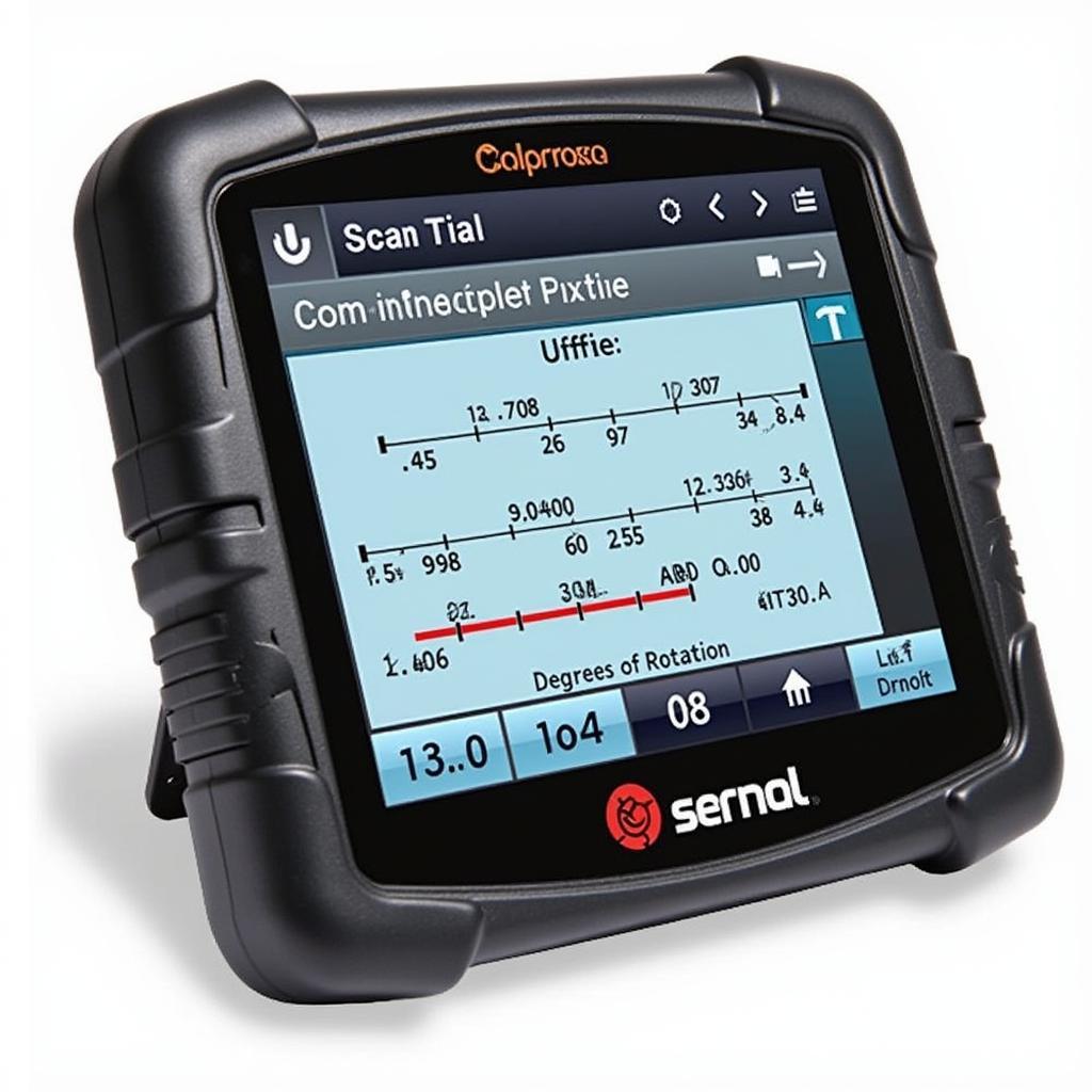 Illustration of a scan tool with cam offset readings