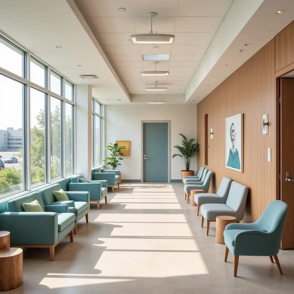 Modern and welcoming healthcare facility designed for women's comfort and privacy.