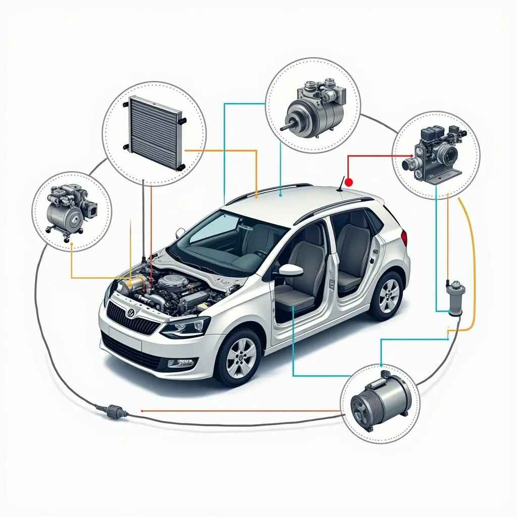 Car AC System Components