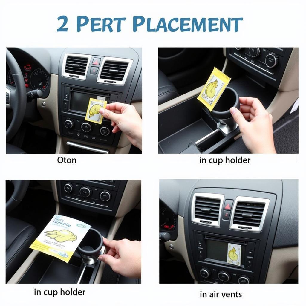 Car air freshener packet placement