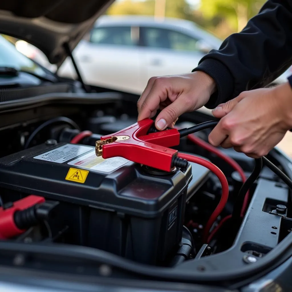 Jump Starting a Car Battery