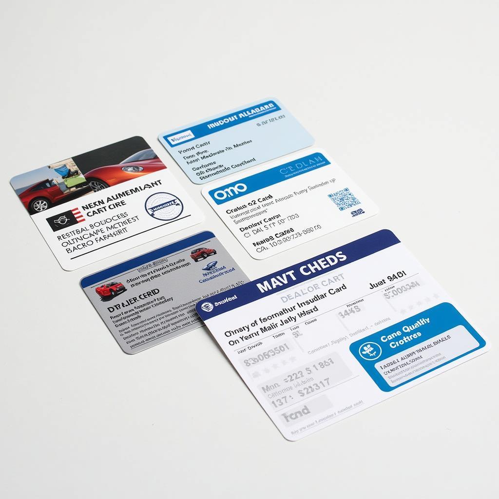 Car Cards: Insurance, Registration, and Dealership