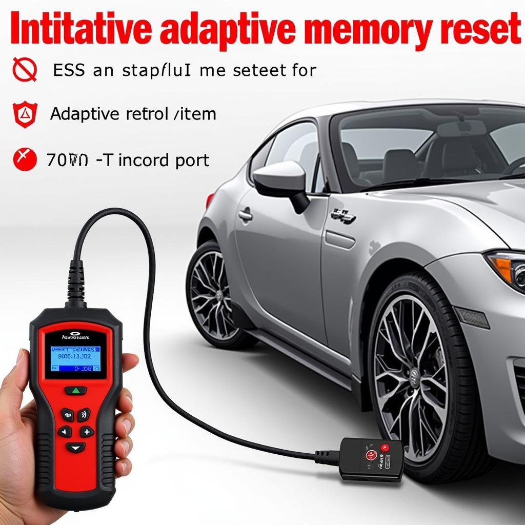 Car Connected to Scan Tool for Memory Reset