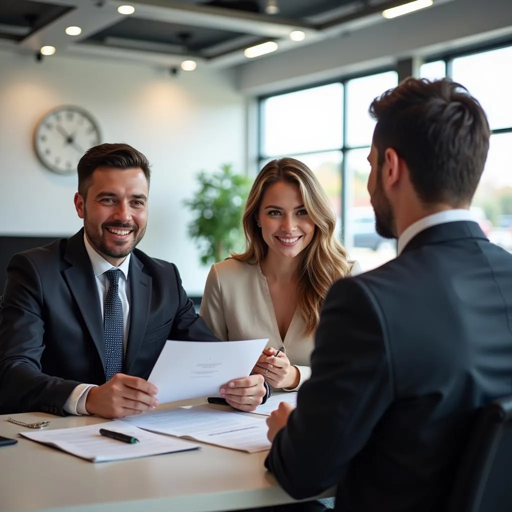 Financing a car purchase at a dealership