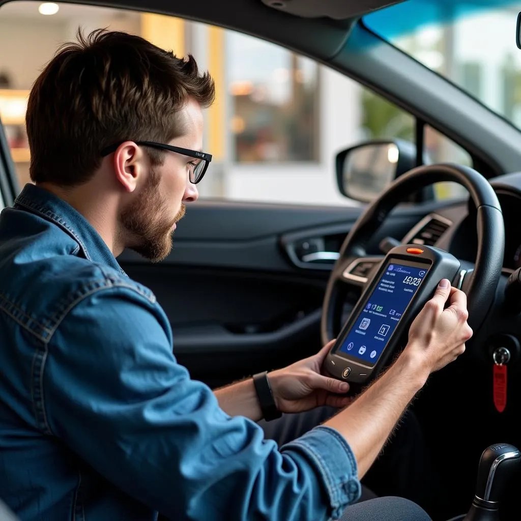 Car enthusiast using VCDS to diagnose their vehicle at home