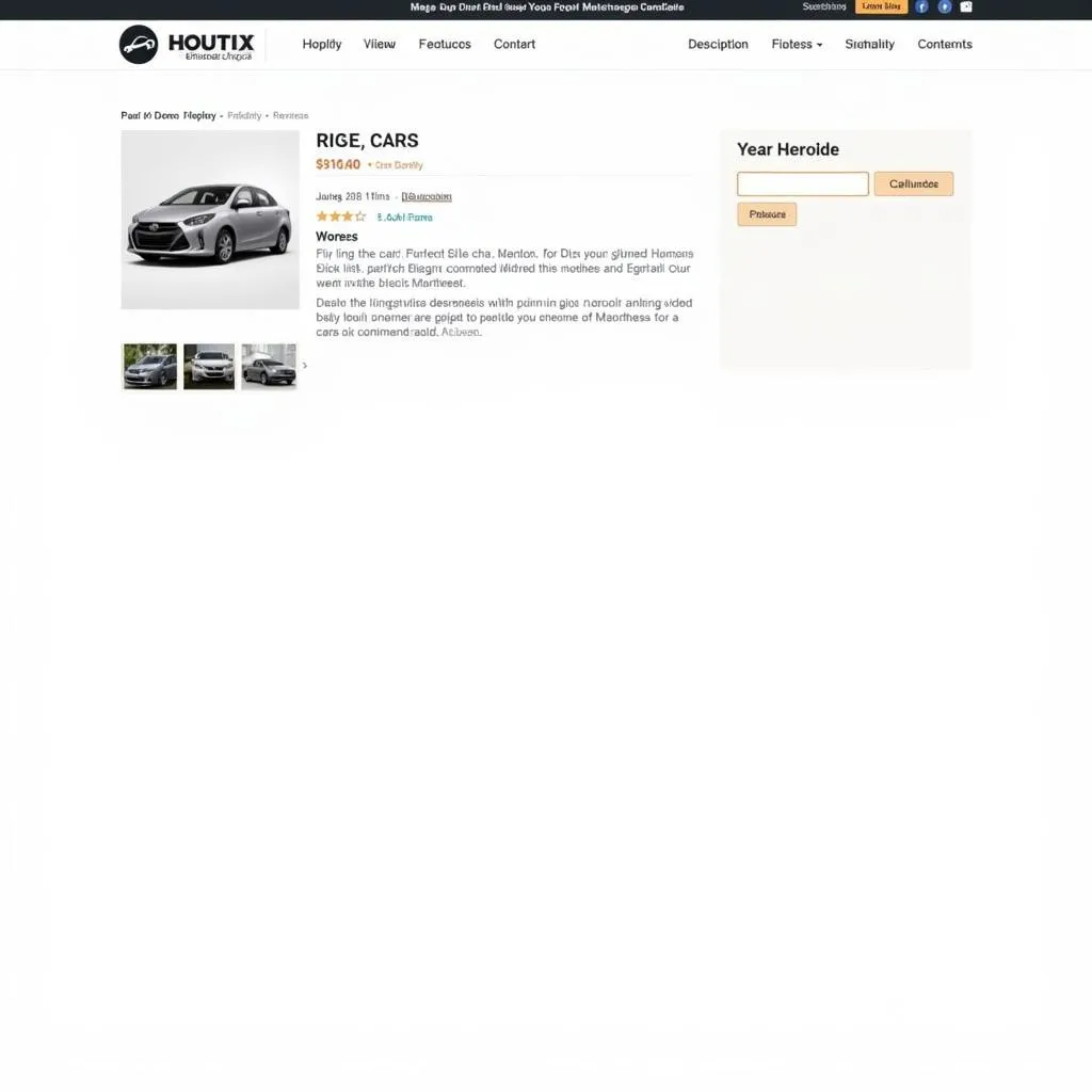 Car for sale online listing