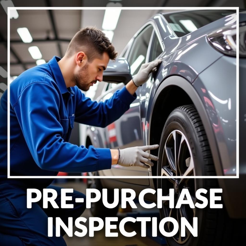 Mechanic inspecting a car