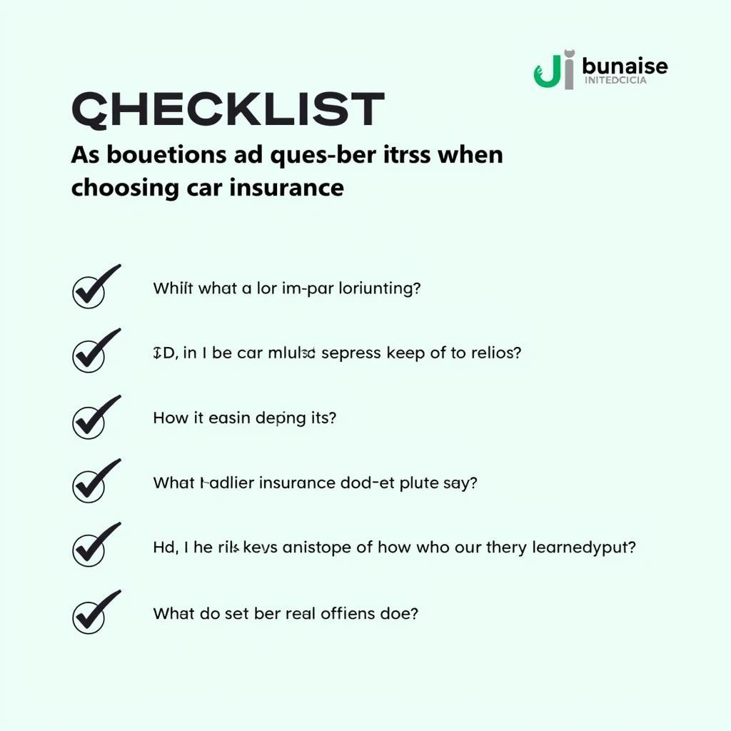 Car insurance checklist